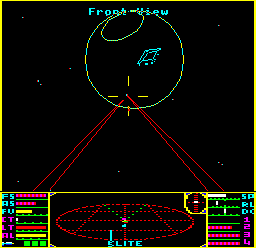 Firing at a ship in 6502 Second Processor Elite