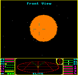 The sun in 6502 Second Processor Elite