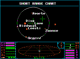 The short-range Chart in Apple II Elite