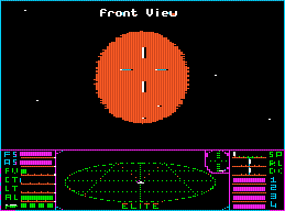 The sun in Apple II Elite