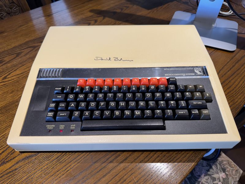 My cleaned-up signed BBC Micro B+