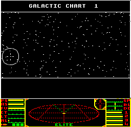 The Long-range Chart in the BBC Micro cassette version of Elite