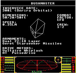 The Elite-A Encyclopedia Galactica entry for the Bushmaster