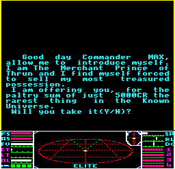 The Trumbles mission on the BBC Master in the Elite Compendium