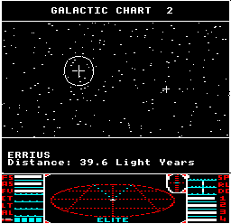 The Long-range Chart showing Errius in BBC Micro Elite