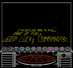 The scroll text in NES Elite