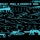 Patterns from the example screenshot in NES Elite