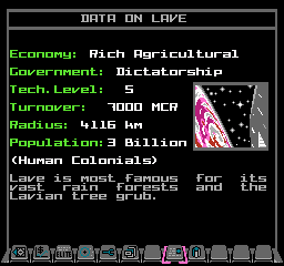 The Data on System view in NES Elite