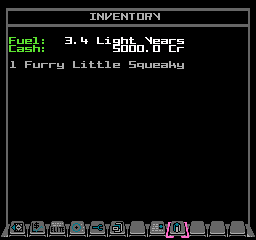 The Trumbles inventory view in NES Elite