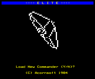 Teletext Elite title screen
